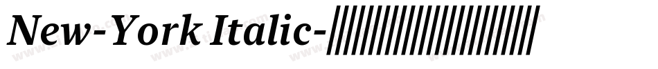 New-York Italic字体转换